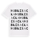 White t-shirt med Munkebacka ordlek t-shirt