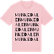 Pink Cotton t-shirt med Munkedalen ordlek t-shirt