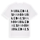 White t-shirt med Munkedals hamn ordlek t-shirt