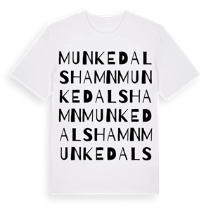Munkedals hamn ordlek t-shirt – ekologisk bomull t-shirt från Pinshirt