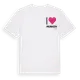 White t-shirt med Jag älskar Munken t-shirt litet tryck