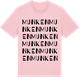Pink Cotton t-shirt med Munken ordlek t-shirt