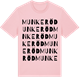 Pink Cotton t-shirt med Munkeröd ordlek t-shirt