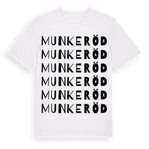 Munkeröd ordlek t-shirt – ekologisk bomull t-shirt från Pinshirt