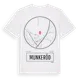 White t-shirt med Munkeröd t-shirt
