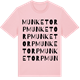 Pink Cotton t-shirt med Munketorp ordlek t-shirt