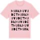 Pink Cotton t-shirt med Munkhuvudet ordlek t-shirt