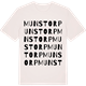 Vintage White t-shirt med Munstorp ordlek t-shirt