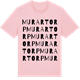 Pink Cotton t-shirt med Murartorp ordlek t-shirt
