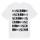White t-shirt med Museröd ordlek t-shirt