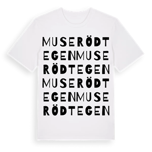 Muserödtegen ordlek t-shirt – ekologisk bomull t-shirt från Pinshirt