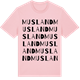 Pink Cotton t-shirt med Musland ordlek t-shirt