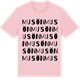 Pink Cotton t-shirt med Musön ordlek t-shirt