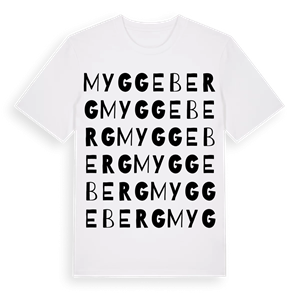Myggeberg ordlek t-shirt – ekologisk bomull t-shirt från Pinshirt