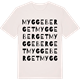 Vintage White t-shirt med Myggeberget ordlek t-shirt