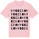 Pink Cotton t-shirt med Myggebo ordlek t-shirt