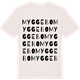 Vintage White t-shirt med Myggebo ordlek t-shirt
