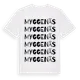 White t-shirt med Myggenäs ordlek t-shirt