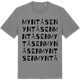Mid Heather Gray t-shirt med Myntåsen ordlek t-shirt