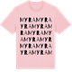 Pink Cotton t-shirt med Myra ordlek t-shirt