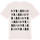 Vintage White t-shirt med Myrarna ordlek t-shirt