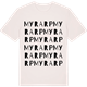 Vintage White t-shirt med Myrarp ordlek t-shirt