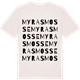 Vintage White t-shirt med Myras mosse ordlek t-shirt