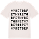 Vintage White t-shirt med Myretorpet ordlek t-shirt