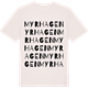 Vintage White t-shirt med Myrhagen ordlek t-shirt