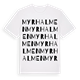 Myrhalmen ordlek t-shirt