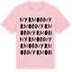 Pink Cotton t-shirt med Myrmon ordlek t-shirt