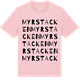 Pink Cotton t-shirt med Myrstacken ordlek t-shirt