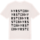 Vintage White t-shirt med Myrsten ordlek t-shirt