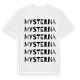 White t-shirt med Mysterna ordlek t-shirt