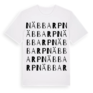 Näbbarp ordlek t-shirt – ekologisk bomull t-shirt från Pinshirt