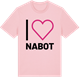 Pink Cotton t-shirt med Jag älskar Nabot t-shirt stort tryck