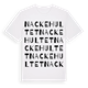 White t-shirt med Nackehultet ordlek t-shirt