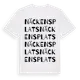 White t-shirt med Näckens Plats ordlek t-shirt