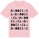 Pink Cotton t-shirt med Naddebacka ordlek t-shirt