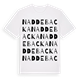 White t-shirt med Naddebacka ordlek t-shirt