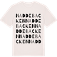 Vintage White t-shirt med Naddebacken ordlek t-shirt
