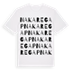 White t-shirt med Nakaregap ordlek t-shirt