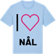 Blue Soul t-shirt med Jag älskar Nål t-shirt stort tryck