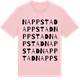 Pink Cotton t-shirt med Nappstad ordlek t-shirt