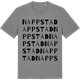 Mid Heather Gray t-shirt med Nappstad ordlek t-shirt