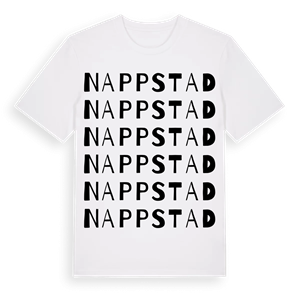 Nappstad ordlek t-shirt – ekologisk bomull t-shirt från Pinshirt