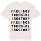 Vintage White t-shirt med Närlingstorp ordlek t-shirt