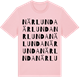 Pink Cotton t-shirt med Närlunda ordlek t-shirt