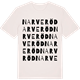 Vintage White t-shirt med Narveröd ordlek t-shirt