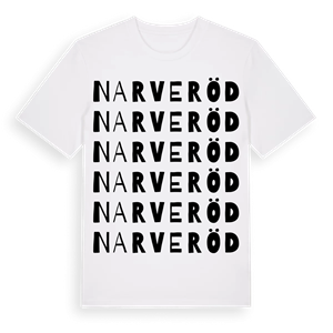 Narveröd ordlek t-shirt – ekologisk bomull t-shirt från Pinshirt